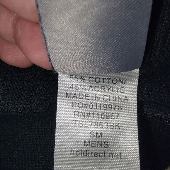 Tesla black quarter zip pull over men's sweater size Small - Picture 6 of 6